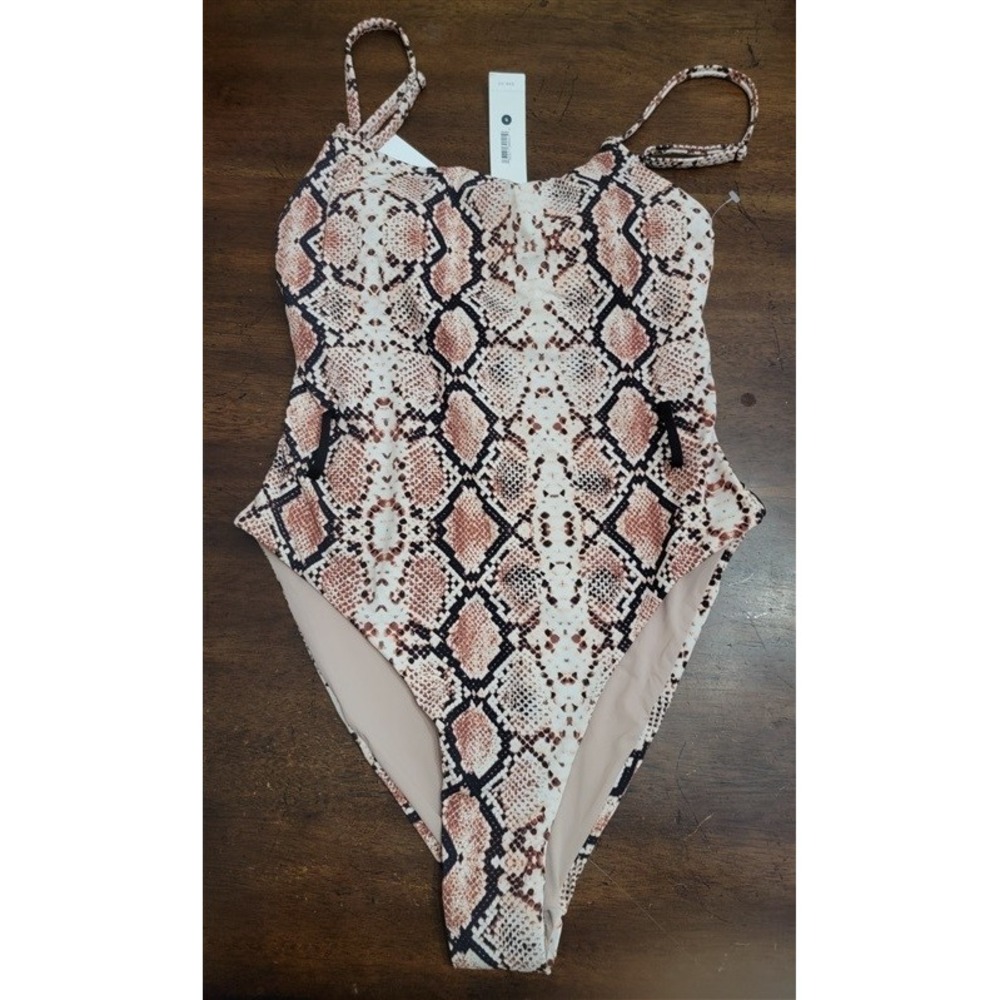 NWTD Aqua Swim S Snake Print One Piece Swimsuit 122416 - Picture 3 of 3